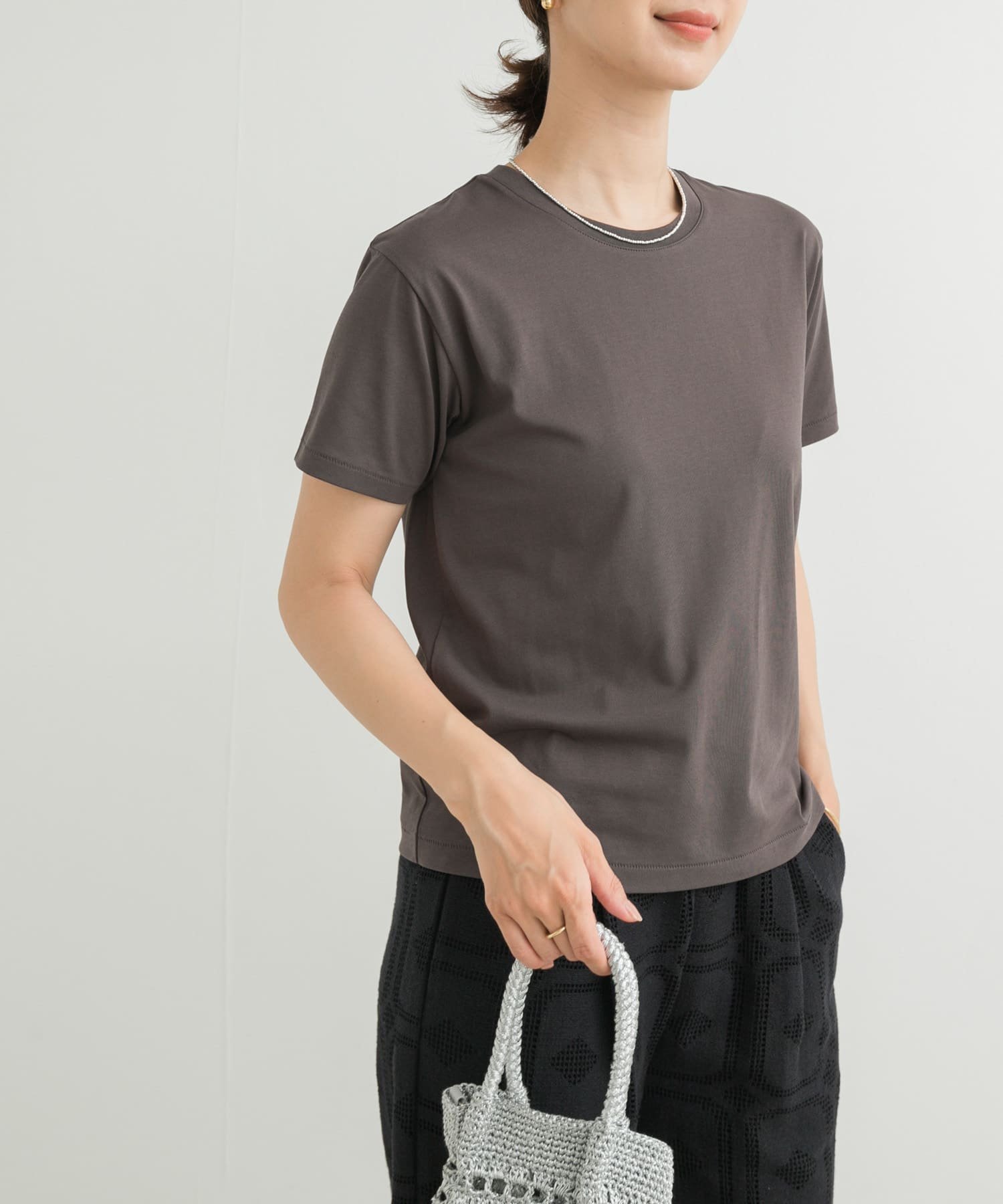 【アーバンリサーチ ドアーズ/URBAN RESEARCH DOORS】の『UR TECH』汗染み防止ベーシックTシャツ インテリア・キッズ・メンズ・レディースファッション・服の通販 founy(ファニー) 　ファッション　Fashion　レディースファッション　Ladies' Fashion Online　トップス・カットソー　Tops/Tshirt　シャツ/ブラウス　Shirts/Blouses　ロング / Tシャツ　T-Shirts　2025年　2025　2025春夏・S/S　Ss,Spring/Summer,2025　インナー　Inner　コンパクト　Compact　シンプル　Simple　フィット　Fit　ベーシック　Basic　半袖　Short Sleeve　夏　Summer　抗菌　Antibacterial　S/S・春夏　Ss・Spring/Summer　CHARCOAL|ID: prp329100004547149 ipo3291000000032607416