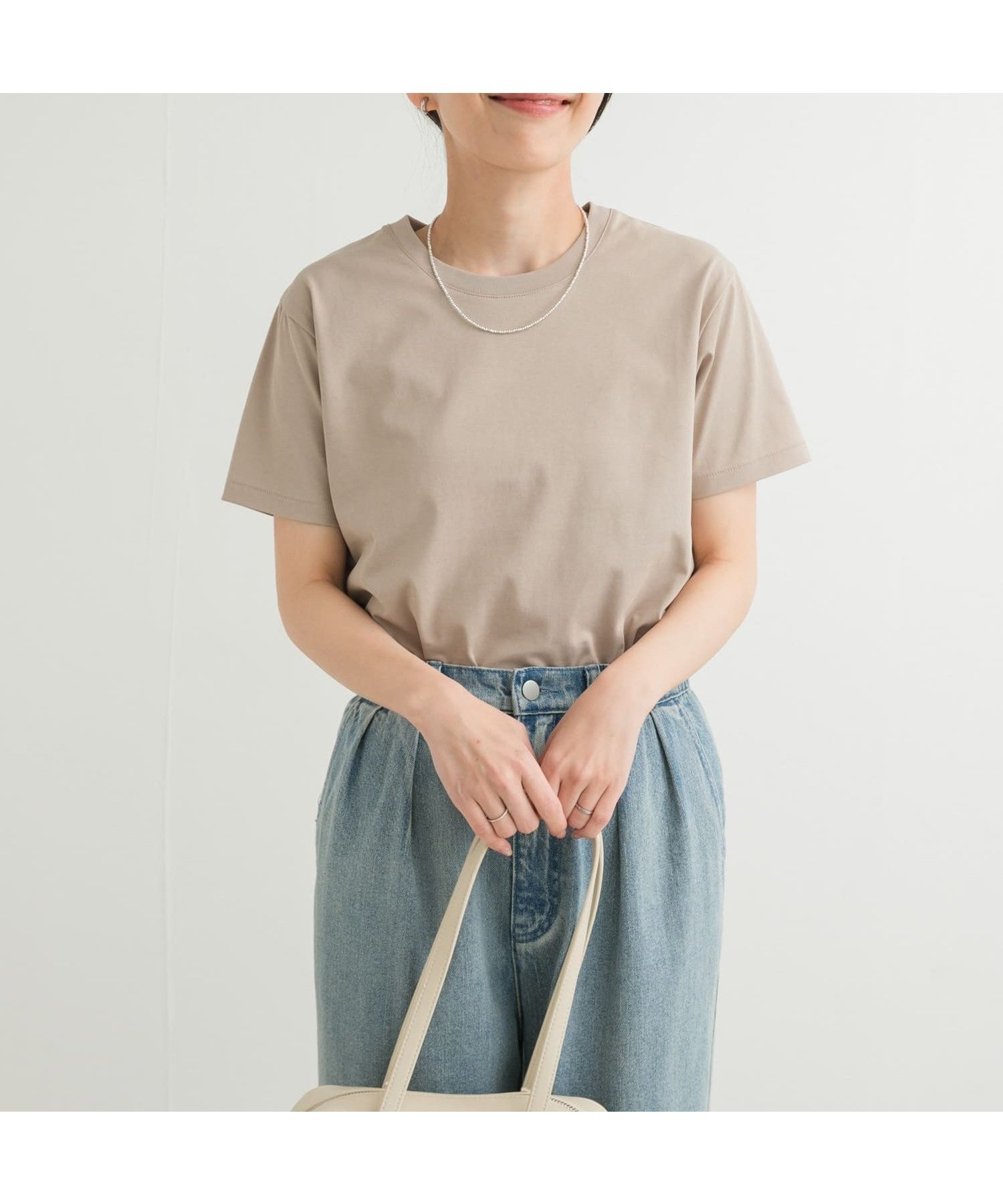 【アーバンリサーチ ドアーズ/URBAN RESEARCH DOORS】の『UR TECH』汗染み防止ベーシックTシャツ インテリア・キッズ・メンズ・レディースファッション・服の通販 founy(ファニー) 　ファッション　Fashion　レディースファッション　Ladies' Fashion Online　トップス・カットソー　Tops/Tshirt　シャツ/ブラウス　Shirts/Blouses　ロング / Tシャツ　T-Shirts　2025年　2025　2025春夏・S/S　Ss,Spring/Summer,2025　インナー　Inner　コンパクト　Compact　シンプル　Simple　フィット　Fit　ベーシック　Basic　半袖　Short Sleeve　夏　Summer　抗菌　Antibacterial　S/S・春夏　Ss・Spring/Summer　BEIGE|ID: prp329100004547149 ipo3291000000032607417