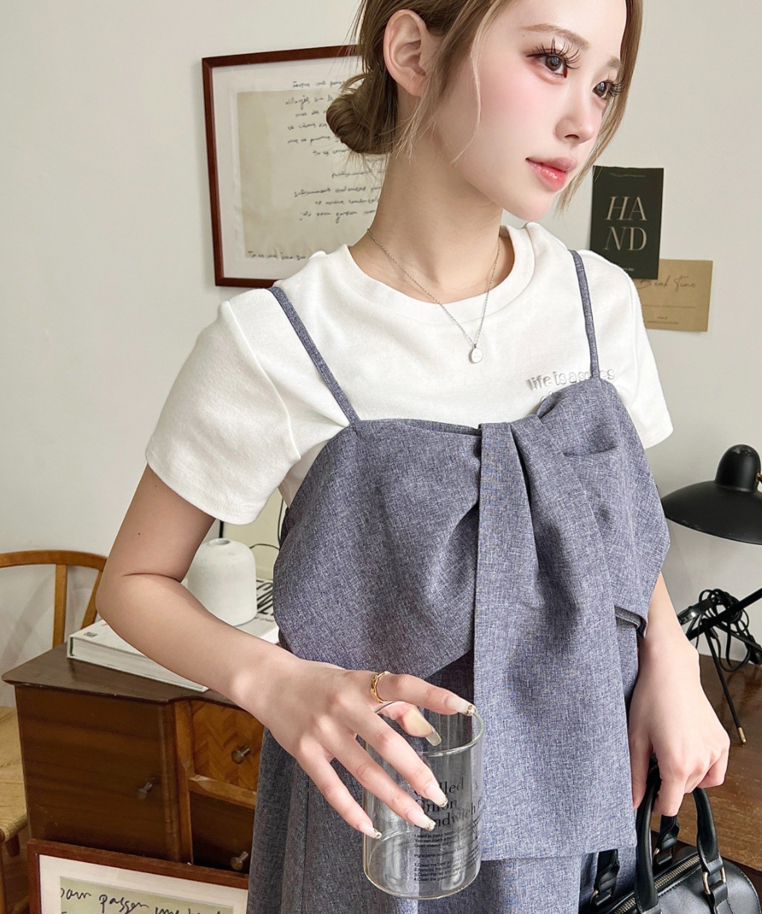 【その他のブランド/Other】のビッグリボンキャミワンピース 人気、トレンドファッション・服の通販 founy(ファニー) 　ファッション　Fashion　メンズファッション　Fashion for Men　インナー　Innerwear　キャミワンピース　Cami Dress, Slip Dress　タートルネック　Turtleneck, High Neck　チェーン　Chain, Chain Strap　フェミニン　Feminine, Girly　マキシ　Maxi, Full Length　リボン　Ribbon, Bow　ロング　Long, Long-Length　おすすめ　Recommended / Our Picks　エレガント 上品　Elegant　 other-1|ID: prp329100004547159 ipo3291000000032714440