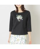 【トゥー ビー シック/TO BE CHIC】のコットンポンチ モチーフカットソー ブラック|ID: prp329100004547162 ipo3291000000032240748