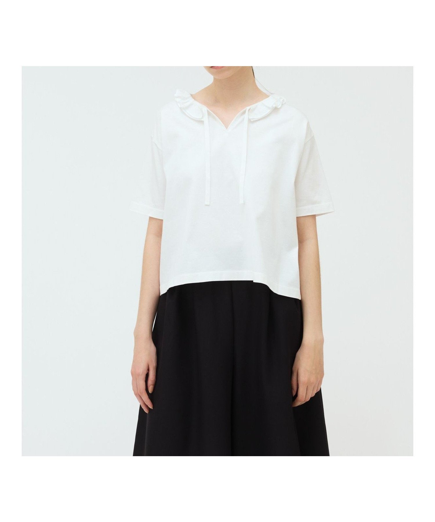 【マーコート/MARcourt】のmizuiro ind フリル襟プルオーバー 人気、トレンドファッション・服の通販 founy(ファニー) 　ファッション　Fashion　レディースファッション　Fashion for Women　トップス・カットソー　Cut & Sew Tops　カジュアルプルオーバー・ニットトップス　Pullovers & Knit Tops / Casual Pullovers　カットソー　Cut and Sewn Top　バランス　Balance, Style Balance　フリル　Frill, Ruffle　ボトム　Bottoms, Lower Wear　ポケット　Pocket, Pocket Detail　無地　Plain, Solid Color　 other-1|ID: prp329100004547204 ipo3291000000033636846