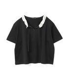 【マーコート/MARcourt】のmizuiro ind フリル襟プルオーバー 人気、トレンドファッション・服の通販 founy(ファニー) ファッション Fashion レディースファッション Fashion for Women トップス・カットソー Cut & Sew Tops カジュアルプルオーバー・ニットトップス Pullovers & Knit Tops / Casual Pullovers カットソー Cut and Sewn Top バランス Balance, Style Balance フリル Frill, Ruffle ボトム Bottoms, Lower Wear ポケット Pocket, Pocket Detail 無地 Plain, Solid Color thumbnail ブラック×オフホワイトA|ID: prp329100004547204 ipo3291000000033636853