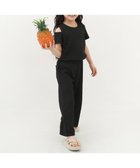 【デビロック/devirock / KIDS】の【セットアップ】肩開きトップス ワイドパンツ セットアップ 25SS 001-ブラック|ID: prp329100004547252 ipo3291000000032133334