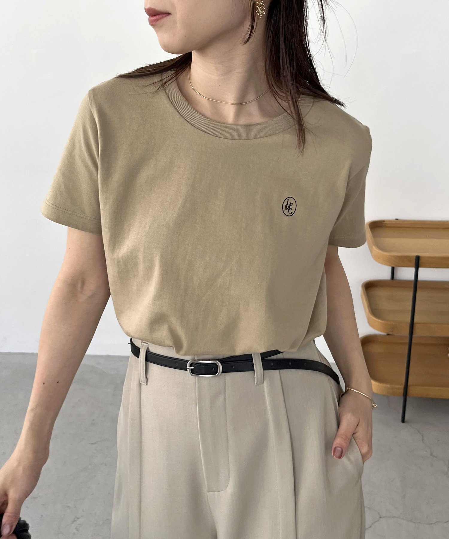 【カプリシューレマージュ/CAPRICIEUX LEMAGE】の【サイズ展開あり】1ポイントTシャツ インテリア・キッズ・メンズ・レディースファッション・服の通販 founy(ファニー) 　ファッション　Fashion　レディースファッション　Fashion for Women　トップス・カットソー　Cut & Sew Tops　シャツ・ブラウス・オフィスカジュアル　Elegant Blouses & Button-Ups　ロングTシャツ・Tシャツ　Longline T-Shirts & Tees　おすすめ　Recommended / Our Picks　インナー　Innerwear　コンパクト　Compact, Small Size　サークル　Circle, Round Design　ジャケット　Jacket, Outerwear　スラックス　Slacks, Dress Pants　セットアップ　Set-Up, Coordinated Outfit　センター　Center, Center Line　バイアス　Bias, Diagonal Cut　ビスチェ　Bustier, Corset Top　プチプライス・低価格　Affordable / Budget Price　マキシ　Maxi, Full Length　人気　Popular, Best Seller　ベージュ|ID: prp329100004547258 ipo3291000000033718864