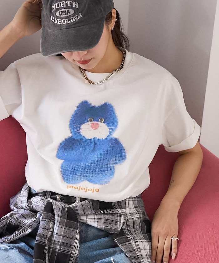 【フリークスストア/FREAK'S STORE】のmojojojo ドットアート プリントTシャツ 限定展開 25SS 人気、トレンドファッション・服の通販 founy(ファニー) 　ファッション　Fashion　レディースファッション　WOMEN　トップス・カットソー　Tops/Tshirt　シャツ/ブラウス　Shirts/Blouses　ロング / Tシャツ　T-Shirts　2025年　2025　2025春夏・S/S　Ss,Spring/Summer,2025　おすすめ　Recommend　キャップ　Cap　キャラクター　Character　シンプル　Simple　ジャケット　Jacket　スニーカー　Sneakers　スラックス　Slacks　デニム　Denim　ドット　Dot　プリント　Print　ボトム　Bottom　人気　Popularity　夏　Summer　S/S・春夏　Ss・Spring/Summer　 other-1|ID: prp329100004547272 ipo3291000000032133548