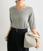 【リヴドロワ/RIVE DROITE】の【全骨格着やせ/ベストセラー】2wayテレコTシャツ グレー|ID: prp329100004547281 ipo3291000000033529978