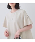 【インディヴィ/INDIVI】の【洗える/体型カバー】凹凸素材フレアデザイントップス グレージュ|ID: prp329100004547291 ipo3291000000032605130