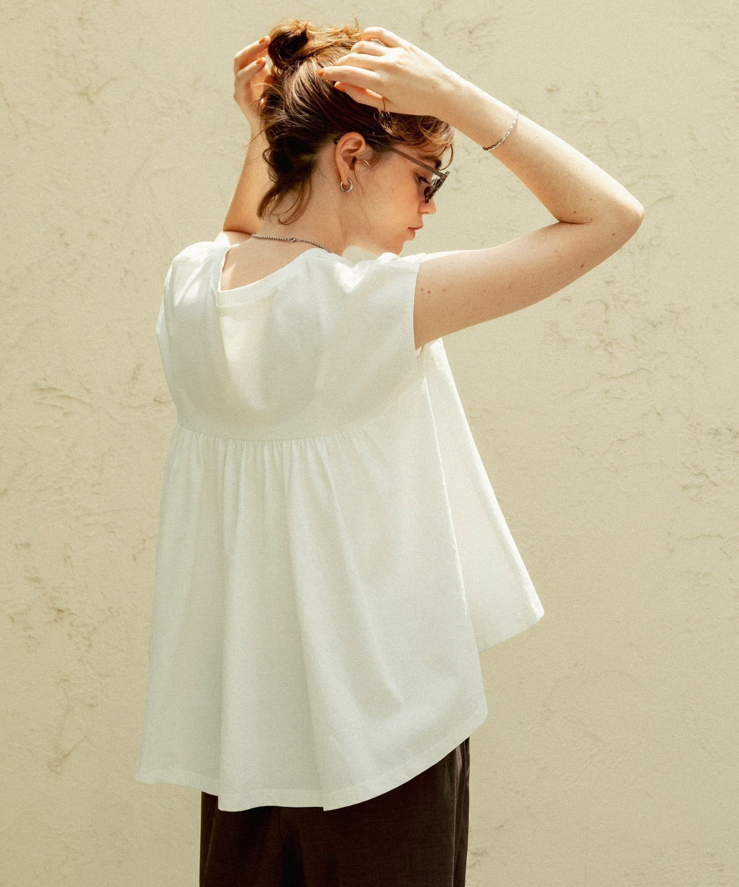 【サニーレーベル/Sonny Label / URBAN RESEARCH】の『WEB限定』吸水速乾クールタッチバックフレアプルオーバー インテリア・キッズ・メンズ・レディースファッション・服の通販 founy(ファニー) 　ファッション　Fashion　レディースファッション　Ladies' Fashion Online　トップス・カットソー　Tops/Tshirt　プルオーバー　Pullover　バッグ　Bag　2025年　2025　2025春夏・S/S　Ss,Spring/Summer,2025　おすすめ　Recommend　なめらか　Smooth　ギャザー　Gather　シンプル　Simple　スラックス　Slacks　デニム　Denim　フロント　Front　吸水　Water Absorption　夏　Summer　S/S・春夏　Ss・Spring/Summer　オフ|ID: prp329100004547335 ipo3291000000032620818