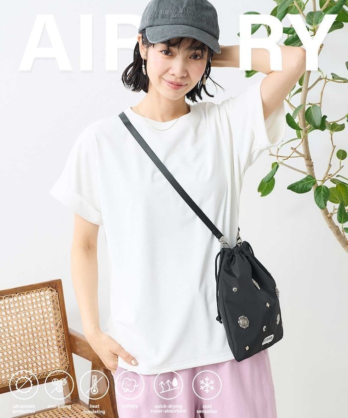 【フリークスストア/FREAK'S STORE】の【紫外線遮蔽率97.1%/UPF50】AIRDRY HIGHCOOL ロールアップTシャツ/接触冷感 速乾 UVカット 抗ピリング 25SS インテリア・キッズ・メンズ・レディースファッション・服の通販 founy(ファニー) https://founy.com/ ファッション Fashion レディースファッション Fashion for Women トップス・カットソー Cut & Sew Tops シャツ・ブラウス・オフィスカジュアル Elegant Blouses & Button-Ups ロングTシャツ・Tシャツ Longline T-Shirts & Tees 2025年 2025 2025春夏・S/S Spring/Summer 2025 SS25 シンプル Simple, Minimal ベーシック Basic, Essential ロールアップ Roll-Up, Cuffed Hem 夏 Summer S/S・春夏 SS, Spring/Summer, Warm Season |ID: prp329100004547350 ipo3291000000033835578