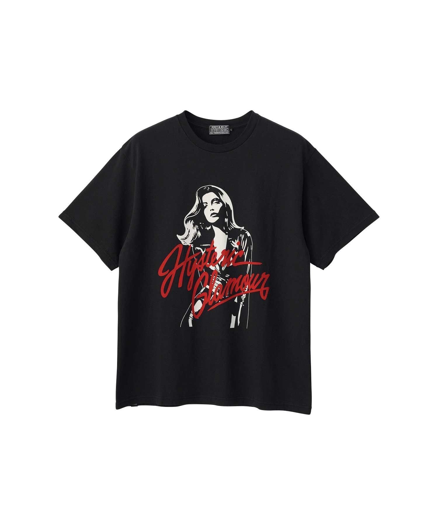 【ヒステリックグラマー/HYSTERIC GLAMOUR / MEN】のLEATHER WOMAN Tシャツ インテリア・キッズ・メンズ・レディースファッション・服の通販 founy(ファニー) 　ファッション　Fashion　メンズファッション　Fashion for Men　クール　Cool, Chic　グラフィック　Graphic, Graphic Design　ジャケット　Jacket, Outerwear　ブラック|ID: prp329100004547371 ipo3291000000033265622