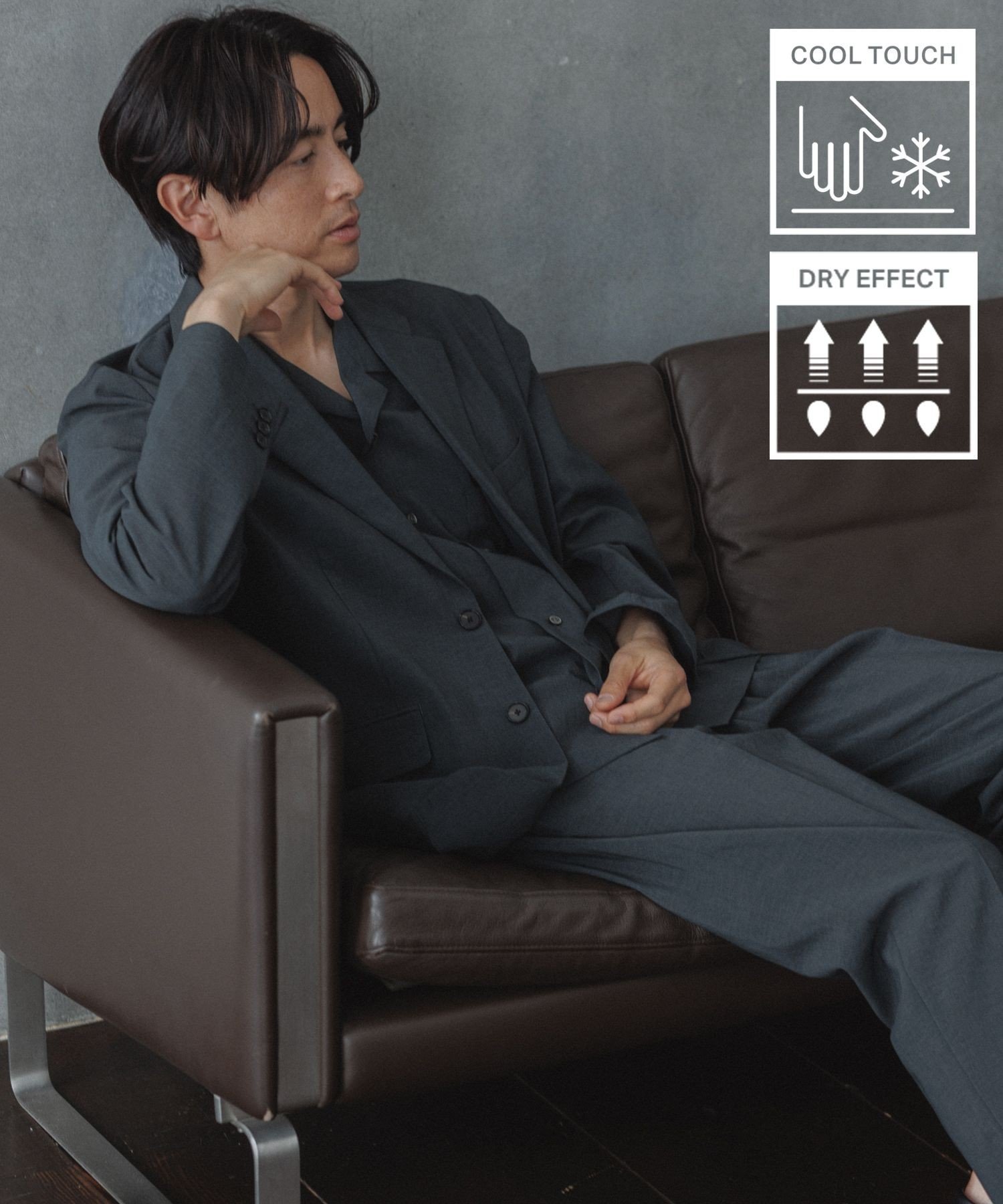 【アダムエロペ /ADAM ET ROPE' / MEN】の接触冷感【RIRANCHA】セットアップ / テーラードジャケット スラックス インテリア・キッズ・メンズ・レディースファッション・服の通販 founy(ファニー) 　ファッション　Fashion　メンズファッション　Men's Style Online　セットアップ　Setup/Men　洗える　Washable　軽量　Lightweight　ジャケット　Jacket　スラックス　Slacks　セットアップ　Set Up　テーラード　Tailored　モダン　Modern　リラックス　Relax　ワーク　Work　お家時間・ステイホーム　Home Time/Stay Home　夏　Summer　旅行　Travel　エレガント 上品　Elegant　ビジネス 仕事 通勤　Business　ダークグリーン(31)|ID: prp329100004547391 ipo3291000000032682445