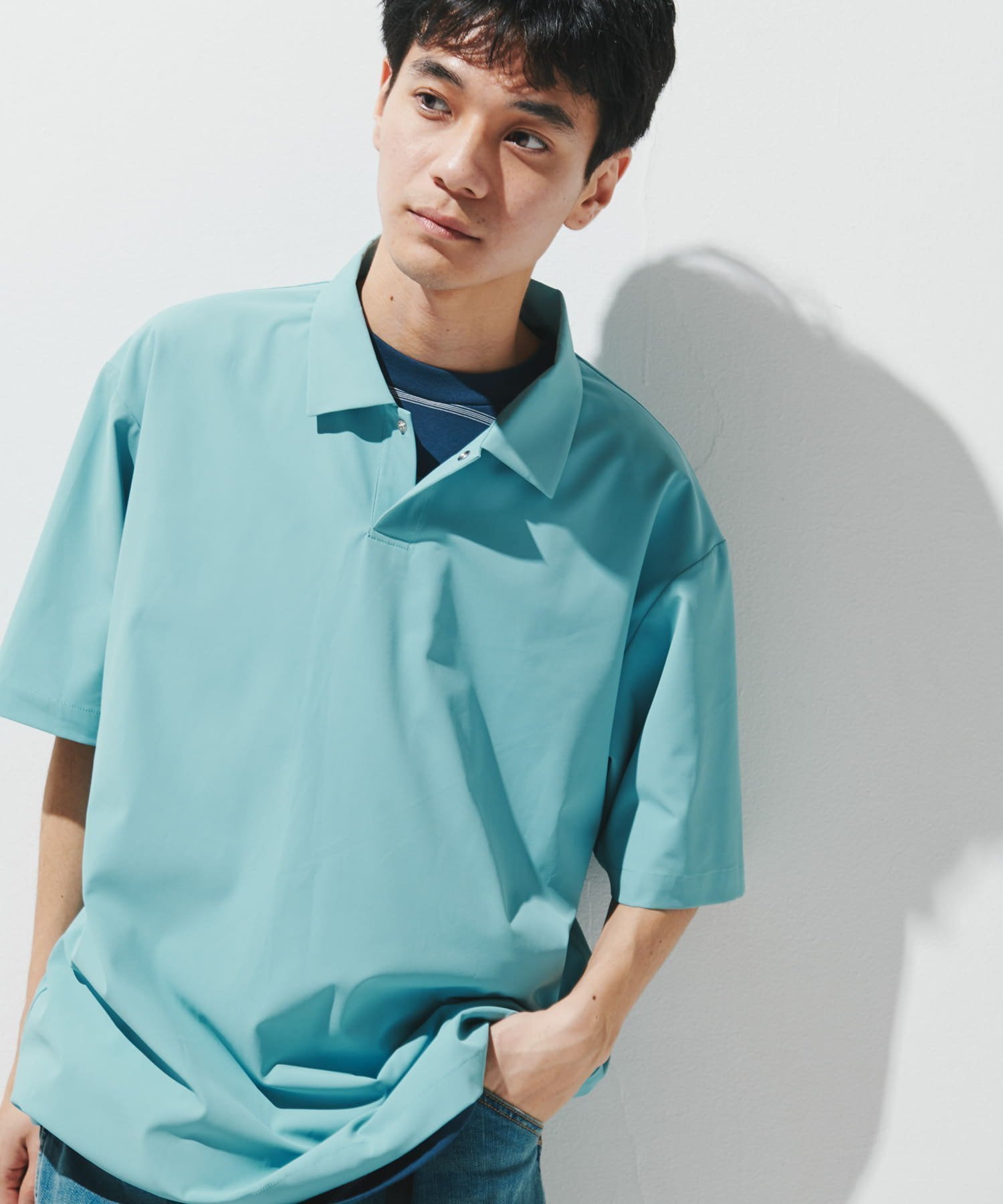 【アーバンリサーチ ドアーズ/URBAN RESEARCH DOORS / MEN】の『UR TECH』サマシェア ポロシャツ インテリア・キッズ・メンズ・レディースファッション・服の通販 founy(ファニー) 　ファッション　Fashion　メンズファッション　Fashion for Men　2025年　2025　2025春夏・S/S　Spring/Summer 2025 SS25　ポロシャツ　Polo Shirt, Collared Tee　吸水　Absorbent, Quick-Dry　夏　Summer　S/S・春夏　SS, Spring/Summer, Warm Season　L.BLUE|ID: prp329100004547433 ipo3291000000032682383
