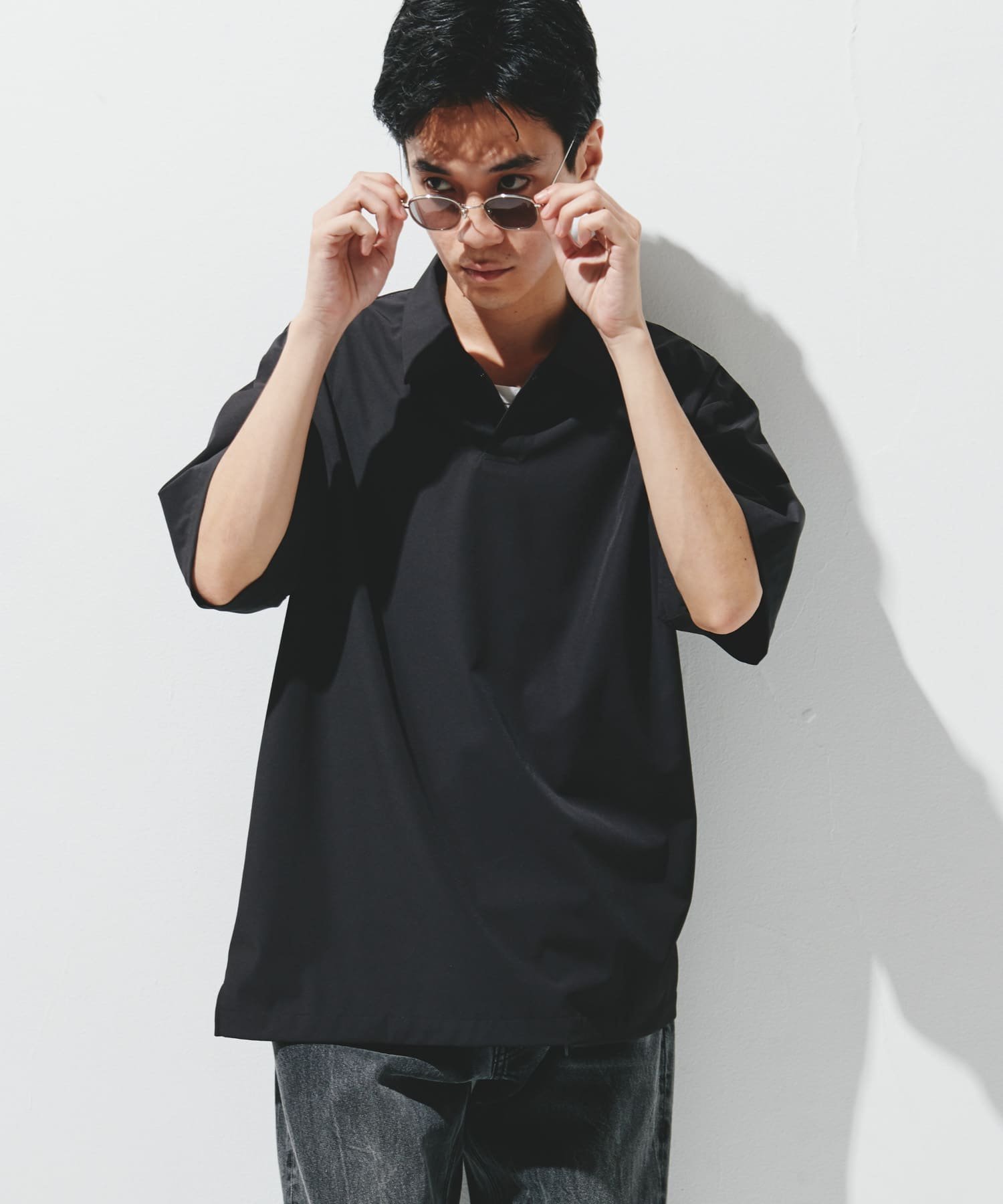 【アーバンリサーチ ドアーズ/URBAN RESEARCH DOORS / MEN】の『UR TECH』サマシェア ポロシャツ インテリア・キッズ・メンズ・レディースファッション・服の通販 founy(ファニー) 　ファッション　Fashion　メンズファッション　Fashion for Men　2025年　2025　2025春夏・S/S　Spring/Summer 2025 SS25　ポロシャツ　Polo Shirt, Collared Tee　吸水　Absorbent, Quick-Dry　夏　Summer　S/S・春夏　SS, Spring/Summer, Warm Season　BLACK|ID: prp329100004547433 ipo3291000000032682385