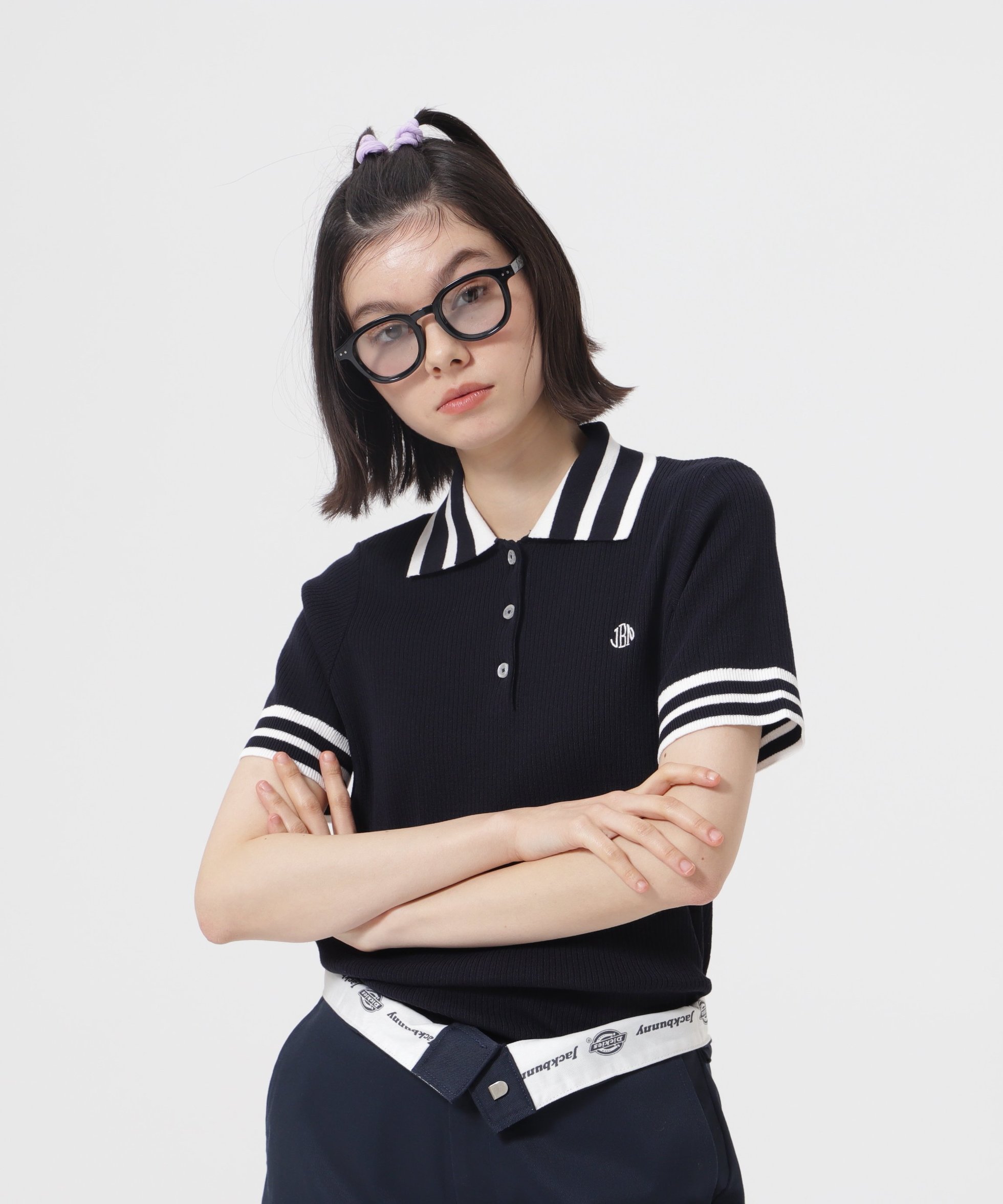 【ジャックバニー/Jack Bunny】のCOOLCLOVER32/2 UV半袖ニットポロシャツ インテリア・キッズ・メンズ・レディースファッション・服の通販 founy(ファニー) 　ファッション　Fashion　レディースファッション　Fashion for Women　トップス・カットソー　Cut & Sew Tops　ニット　Knit Tops & Sweaters　シャツ・ブラウス・オフィスカジュアル　Elegant Blouses & Button-Ups　ポロシャツ・きれいめカジュアル　Smart-Casual Polo Tops　ゴルフ　Golf　ポロシャツ　Polo Shirt, Collared Tee　半袖　Short Sleeve, Half Sleeve　吸水　Absorbent, Quick-Dry　春　Spring　ネイビー|ID: prp329100004547452 ipo3291000000033197380
