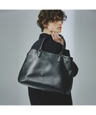 【アバハウス/ABAHOUSE / MEN】の【WEB別注】シボレザー 横型トートバッグ / クラッチバッグ付き / A4サイ ブラック|ID: prp329100004547460 ipo3291000000032691976