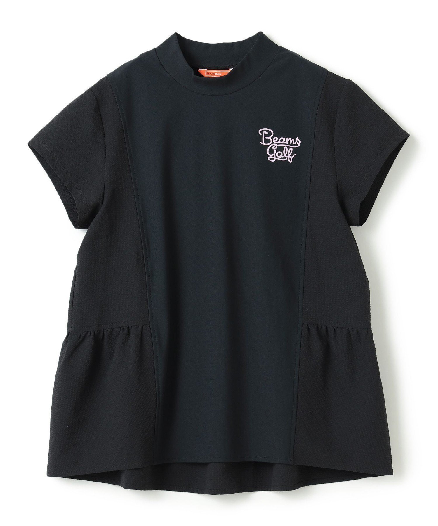【その他のブランド/Other】のORANGE LABEL / 切り替え ギャザーモックネックシャツ インテリア・キッズ・メンズ・レディースファッション・服の通販 founy(ファニー) 　ファッション　Fashion　レディースファッション　Fashion for Women　トップス・カットソー　Cut & Sew Tops　シャツ・ブラウス・オフィスカジュアル　Elegant Blouses & Button-Ups　アウトドア　Outdoor Clothing　サッカー　Seersucker, Summer Fabric　シンプル　Simple, Minimal　ストレッチ　Stretch, Stretchy Fabric　ゴルフ　Golf　BLACK|ID: prp329100004547465 ipo3291000000033305594