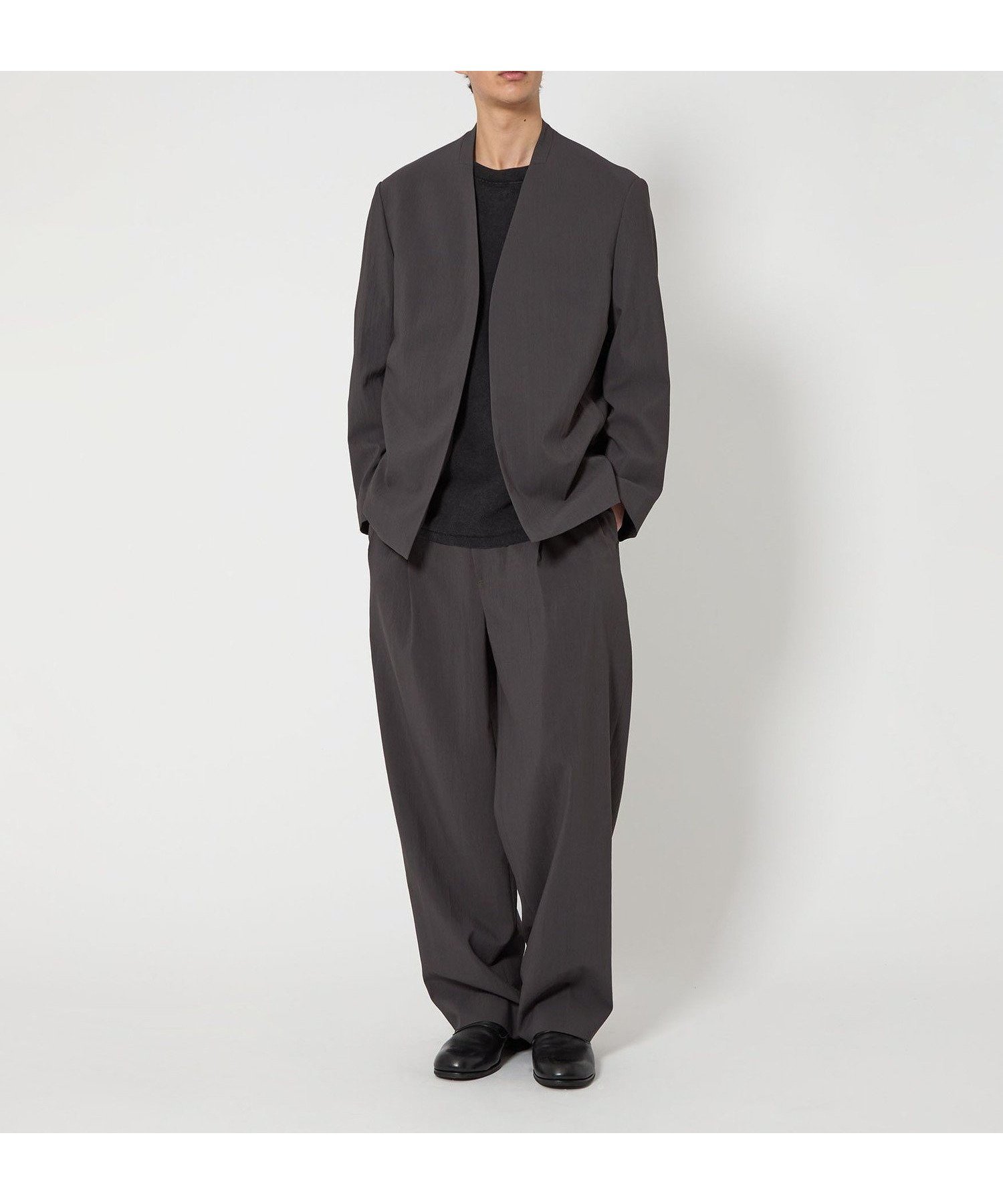 【ビューティ&ユース ユナイテッドアローズ/BEAUTY&YOUTH / UNITED ARROWS / MEN】のRENU TROシリーズ ラペルレス ジャケット -セットアップ対応- インテリア・キッズ・メンズ・レディースファッション・服の通販 founy(ファニー) 　ファッション　Fashion　メンズファッション　Fashion for Men　セットアップ　Matching Sets　ジャケット　Jacket, Outerwear　セットアップ　Set-Up, Coordinated Outfit　ポケット　Pocket, Pocket Detail　リラックス　Relax, Relaxed Fit　夏　Summer　春　Spring　S/S・春夏　SS, Spring/Summer, Warm Season　DK.GRAY|ID: prp329100004547467 ipo3291000000033483928