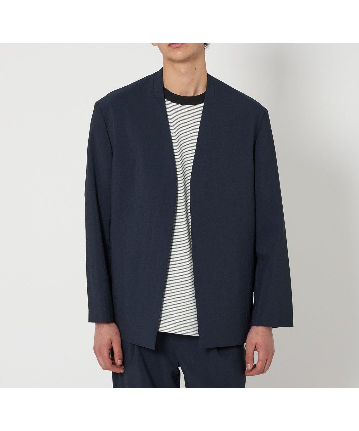 【ビューティ&ユース ユナイテッドアローズ/BEAUTY&YOUTH / UNITED ARROWS / MEN】のRENU TROシリーズ ラペルレス ジャケット -セットアップ対応- インテリア・キッズ・メンズ・レディースファッション・服の通販 founy(ファニー) 　ファッション　Fashion　メンズファッション　Fashion for Men　セットアップ　Matching Sets　ジャケット　Jacket, Outerwear　セットアップ　Set-Up, Coordinated Outfit　ポケット　Pocket, Pocket Detail　リラックス　Relax, Relaxed Fit　夏　Summer　春　Spring　S/S・春夏　SS, Spring/Summer, Warm Season　NAVY|ID: prp329100004547467 ipo3291000000033483929