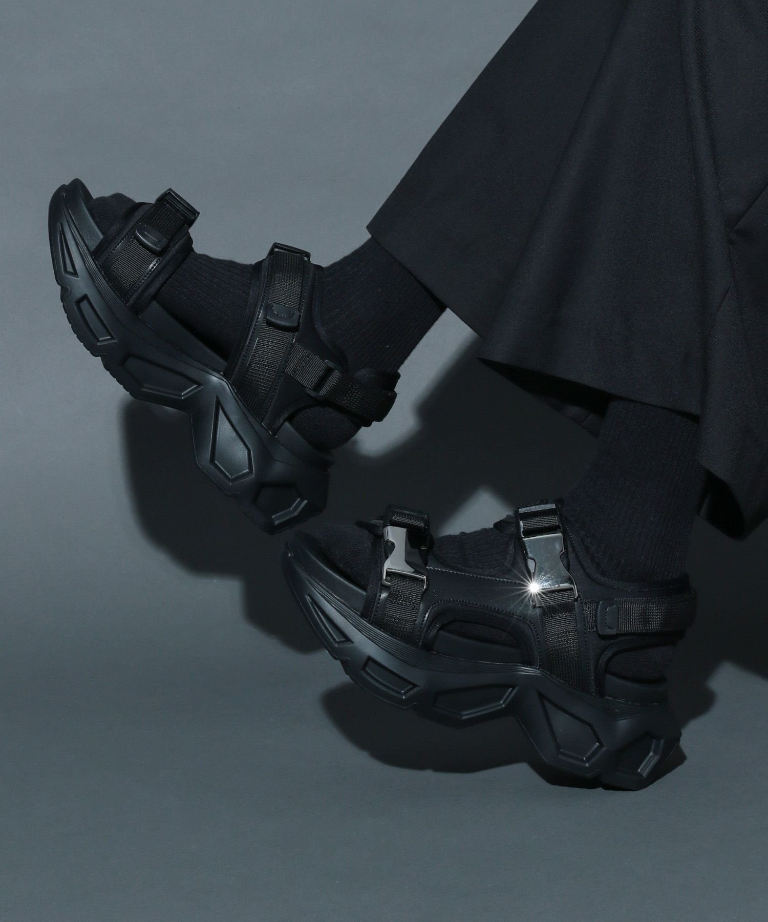 【ハレ/HARE / MEN】のビルディングソールサンダル インテリア・キッズ・メンズ・レディースファッション・服の通販 founy(ファニー) 　ファッション　Fashion　メンズファッション　Men's Style Online　サンダル　Sandals　シルバー　Silver　シンプル　Simple　厚底　Platforms　軽量　Lightweight　ブラック09|ID: prp329100004547604 ipo3291000000032627778