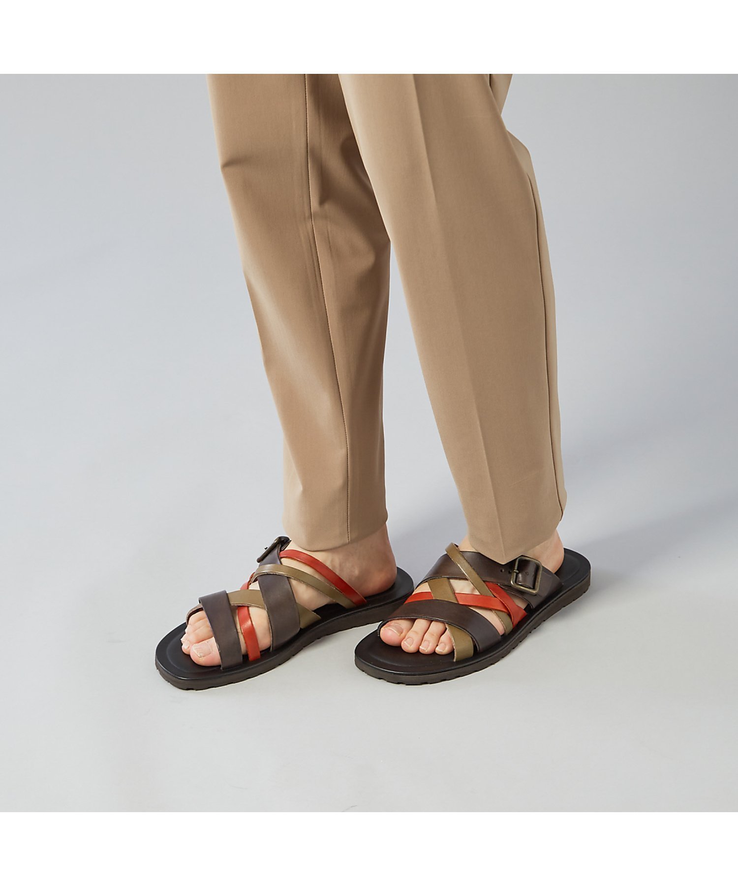 【アルフレッド バニスター/alfredoBANNISTER / MEN】のマルチクロス レザーサンダル インテリア・キッズ・メンズ・レディースファッション・服の通販 founy(ファニー) 　ファッション　Fashion　メンズファッション　MEN　おすすめ　Recommend　インソール　Insole　サンダル　Sandals　シンプル　Simple　スニーカー　Sneakers　フィット　Fit　ラバー　Rubber　エレガント 上品　Elegant　夏　Summer　その他|ID: prp329100004547610 ipo3291000000032136966