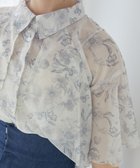 【マジェスティック レゴン/MAJESTIC LEGON】のシアーケープブラウス グレー柄|ID: prp329100004547614 ipo3291000000032628192