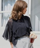 【マジェスティック レゴン/MAJESTIC LEGON】のシアーケープブラウス 人気、トレンドファッション・服の通販 founy(ファニー) ファッション Fashion レディースファッション Fashion for Women トップス・カットソー Cut & Sew Tops シャツ・ブラウス・オフィスカジュアル Elegant Blouses & Button-Ups エレガント 上品 Elegant スリーブ Sleeve, Long Sleeve / Short Sleeve ダウン Down, Puffer トレンド Trend, Trending Now フレア Flare, Flared ミニスカート Mini Skirt, Short Skirt ロング Long, Long-Length 再入荷 Restock / Back in Stock おすすめ Recommended / Our Picks thumbnail ブラック|ID: prp329100004547614 ipo3291000000033452823