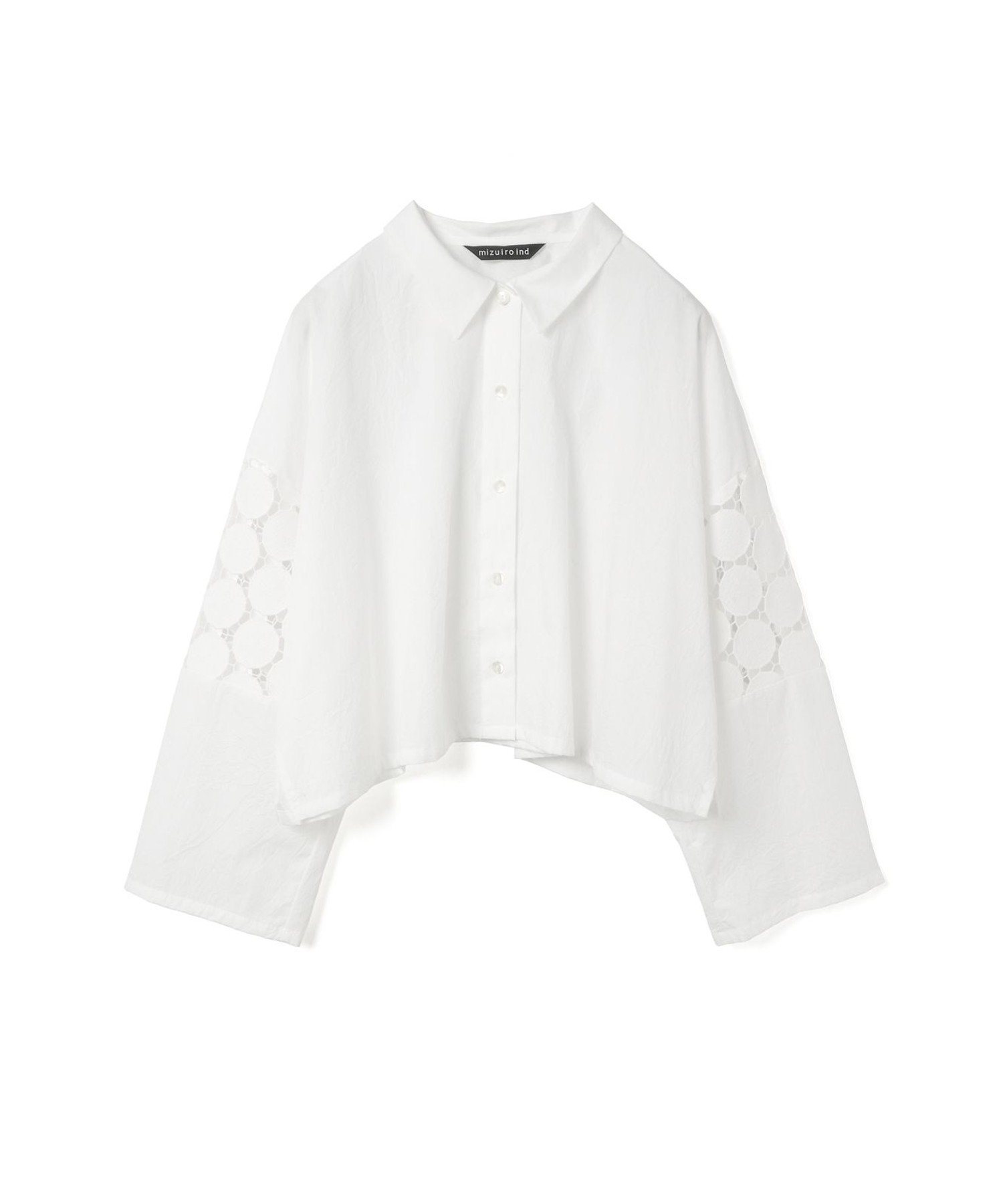 【マーコート/MARcourt】のmizuiro ind レースミックスボックスシャツ インテリア・キッズ・メンズ・レディースファッション・服の通販 founy(ファニー) 　ファッション　Fashion　レディースファッション　WOMEN　トップス・カットソー　Tops/Tshirt　シャツ/ブラウス　Shirts/Blouses　ブロード　Broad　ポケット　Pocket　レギュラー　Regular　レース　Race　ワイド　Wide　エレガント 上品　Elegant　春　Spring　水玉　Polka Dots　長袖　Long Sleeve　オフホワイト|ID: prp329100004547619 ipo3291000000032290166