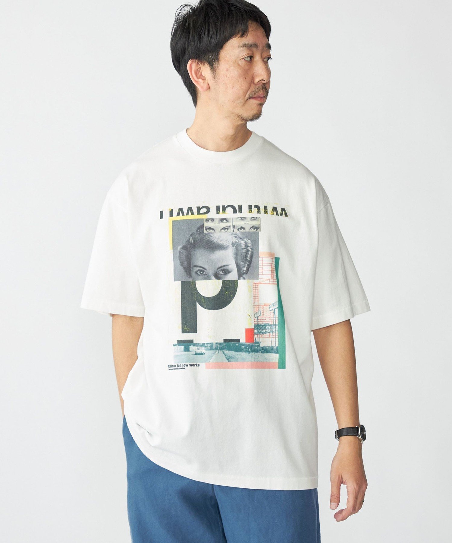 【シップス/SHIPS / MEN】のSTUDIO BLANCHE キリマンジャロ ワークス プリント Tシャツ インテリア・キッズ・メンズ・レディースファッション・服の通販 founy(ファニー) 　ファッション　Fashion　メンズファッション　MEN　おすすめ　Recommend　コラボ　Collaboration　フロント　Front　プリント　Print　ワーク　Work　ホワイト|ID: prp329100004547621 ipo3291000000032137117