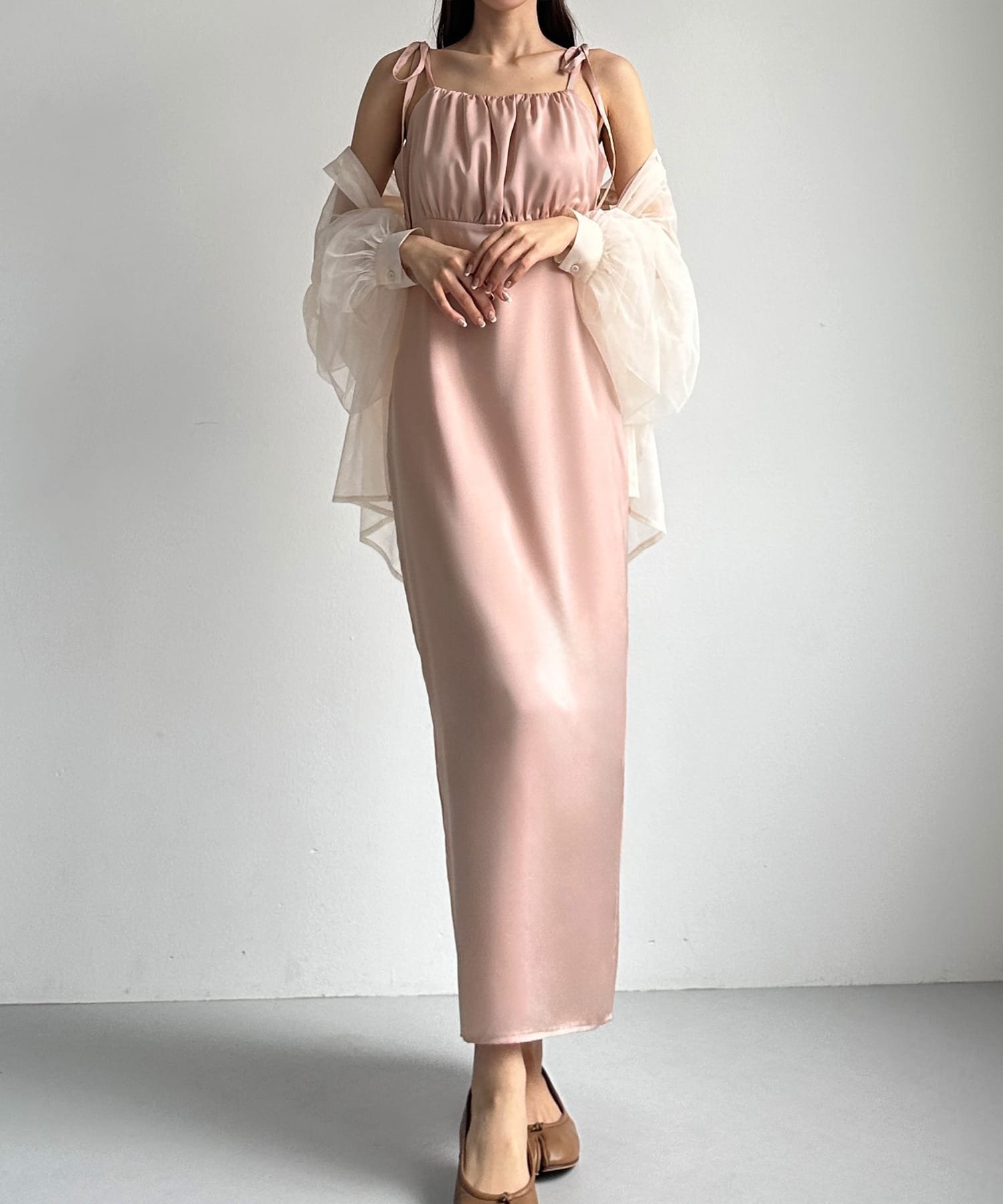 【ジュノア/JUNOAH】のLouere Iラインワンピース インテリア・キッズ・メンズ・レディースファッション・服の通販 founy(ファニー) 　ファッション　Fashion　レディースファッション　Ladies' Fashion Online　ワンピース　Dress　ピンク|ID: prp329100004547946 ipo3291000000032532258