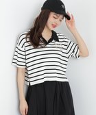 【プロポーション ボディドレッシング/PROPORTION BODY DRESSING】の半袖ラガーニット 人気、トレンドファッション・服の通販 founy(ファニー) ファッション Fashion レディースファッション WOMEN トップス・カットソー Tops/Tshirt ニット Knit Tops デニム Denim トレンド Trend フレア Flare 半袖 Short Sleeve thumbnail ホワイトボーダー×ブラック1|ID: prp329100004547995 ipo3291000000032263857