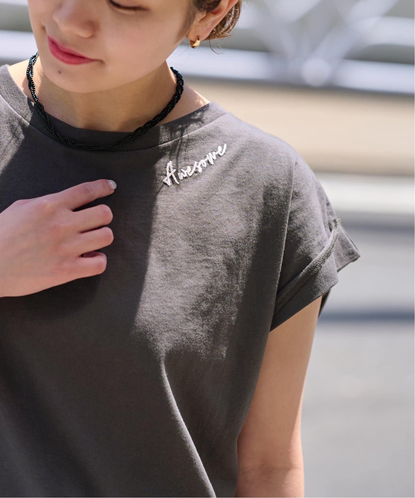 【ジャーナルスタンダード レリューム/JOURNAL STANDARD relume】の《追加》刺繍ロゴフレンチTEE インテリア・キッズ・メンズ・レディースファッション・服の通販 founy(ファニー) 　ファッション　Fashion　レディースファッション　Fashion for Women　2025年　2025　2025春夏・S/S　Spring/Summer 2025 SS25　フレンチ　French, French Style　ブラック A|ID: prp329100004548009 ipo3291000000032553600