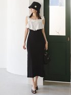 【スナイデル/SNIDEL】のレースドッキングニットワンピース BLK[009]|ID:prp329100004548082