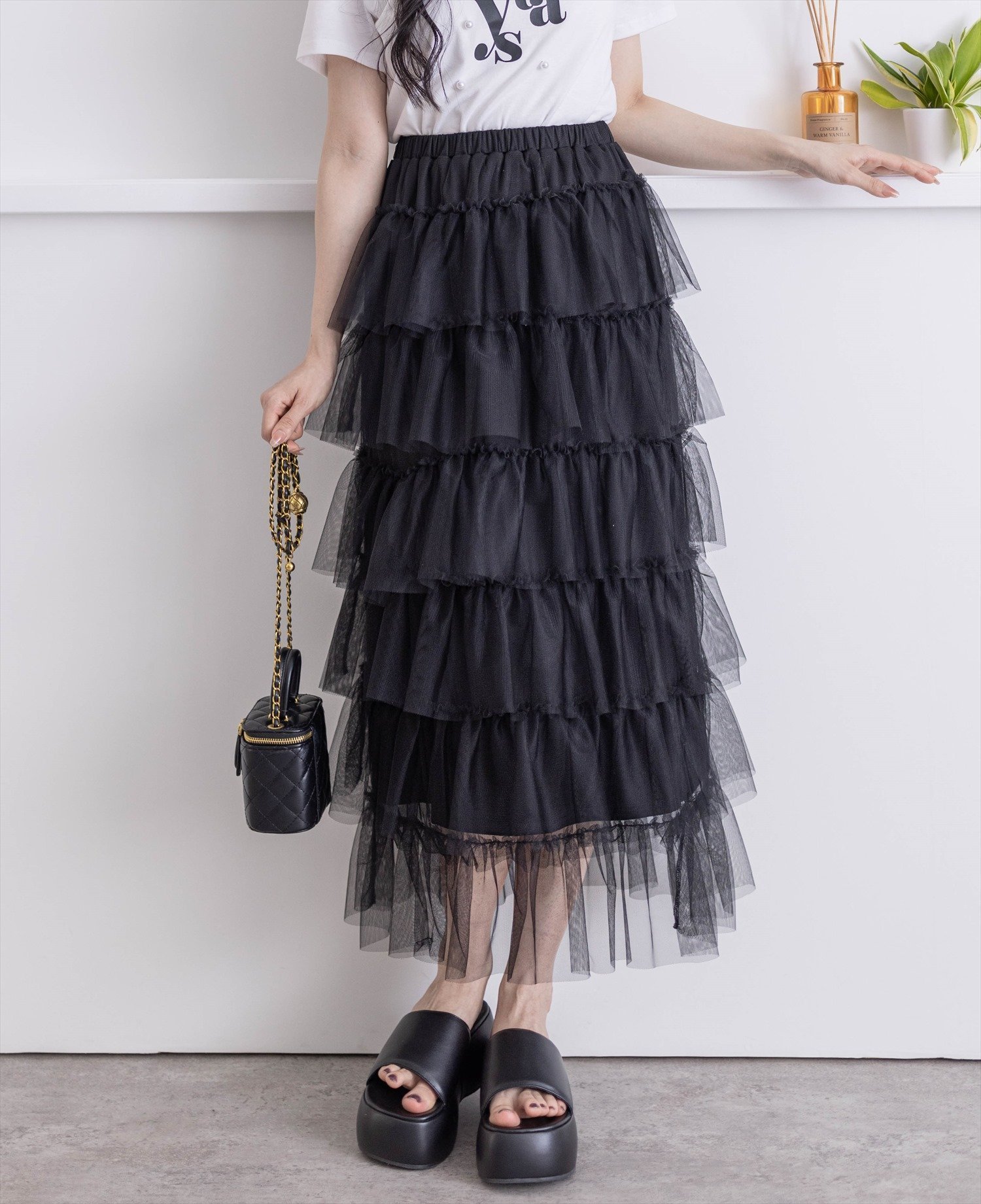 【クリア/clear】のチュール6段ティアードスカート インテリア・キッズ・メンズ・レディースファッション・服の通販 founy(ファニー) 　ファッション　Fashion　レディースファッション　WOMEN　スカート　Skirt　ティアードスカート　Tiered Skirts　ガーリー　Girly　シンプル　Simple　チュール　Tulle　ティアードスカート　Tiered Skirt　トレンド　Trend　BK|ID: prp329100004548227 ipo3291000000032141946