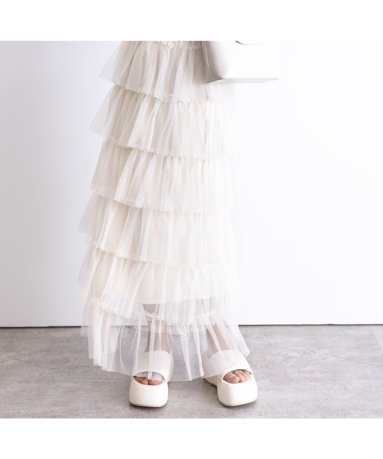 【クリア/clear】のチュール6段ティアードスカート インテリア・キッズ・メンズ・レディースファッション・服の通販 founy(ファニー) 　ファッション　Fashion　レディースファッション　WOMEN　スカート　Skirt　ティアードスカート　Tiered Skirts　ガーリー　Girly　シンプル　Simple　チュール　Tulle　ティアードスカート　Tiered Skirt　トレンド　Trend　IV|ID: prp329100004548227 ipo3291000000032141947