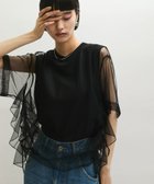 【アダム エ ロペ/ADAM ET ROPE'】の【サステナブル】・【定番人気】ギャザーチュールトップス 人気、トレンドファッション・服の通販 founy(ファニー) ファッション Fashion レディースファッション Fashion for Women トップス・カットソー Cut & Sew Tops 2025年 2025 2025春夏・S/S Spring/Summer 2025 SS25 カットソー Cut and Sewn Top ギャザー Gathered, Ruffled シアー Sheer, See-Through チュール Tulip, Tulip Motif ノースリーブ Sleeveless, No-Sleeve フェミニン Feminine, Girly エレガント 上品 Elegant 人気 Popular, Best Seller 夏 Summer 定番 Standard, Basic Item 春 Spring S/S・春夏 SS, Spring/Summer, Warm Season thumbnail ブラック(01)|ID: prp329100004548246 ipo3291000000033368386