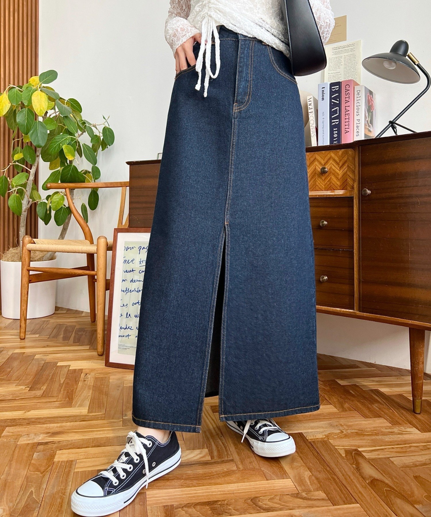 【モーメントプラス/moment+ / MEN】のフロントスリットデニムスカート 人気、トレンドファッション・服の通販 founy(ファニー) 　ファッション　Fashion　メンズファッション　Fashion for Men　おすすめ　Recommended / Our Picks　カットソー　Cut and Sewn Top　シンプル　Simple, Minimal　スリット　Slit, Slit Detail　デニム　Denim, Jeans Material　フィット　Fit, Slim Fit　フロント　Front, Front Design　ポケット　Pocket, Pocket Detail　 other-1|ID: prp329100004548261 ipo3291000000033545039