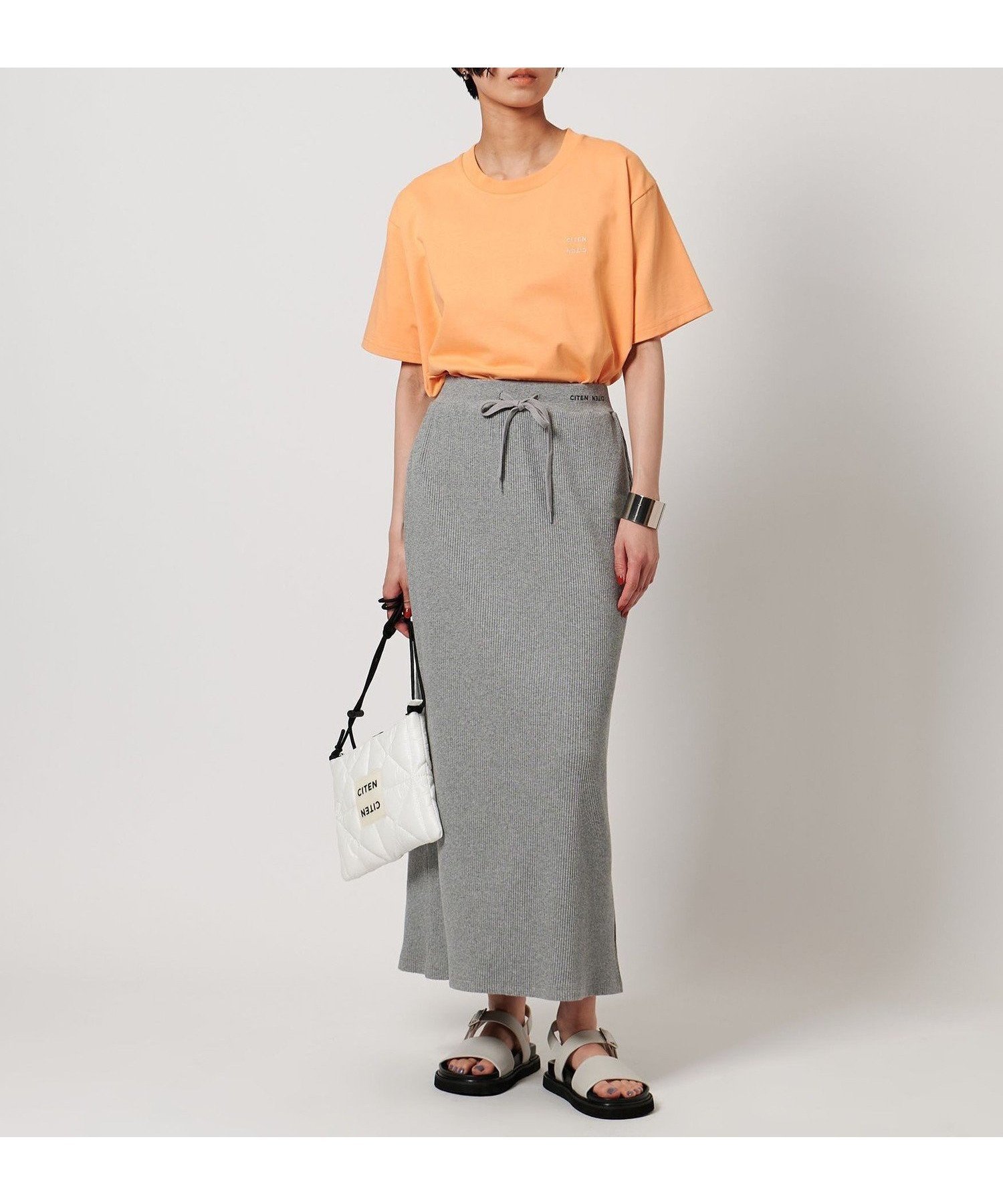 【その他のブランド/Other】のCITEN リブナロースカート インテリア・キッズ・メンズ・レディースファッション・服の通販 founy(ファニー) 　ファッション　Fashion　レディースファッション　Fashion for Women　スカート　Skirts　カットソー　Cut and Sewn Top　シューズ　Shoes, Footwear　シンプル　Simple, Minimal　スウェット / スエット　Sweatshirt, Sweatwear　ストラップサンダル　Strappy Sandals, Strap Sandals　スニーカー　Sneakers, Trainers　スリット　Slit, Slit Detail　定番　Standard, Basic Item　バレエ　Ballet, Ballet Style　フィット　Fit, Slim Fit　A/W・秋冬　Autumn/Winter　おすすめ　Recommended / Our Picks　MD.GRAY|ID: prp329100004548293 ipo3291000000033052290