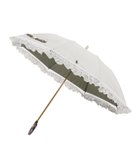 【ムーンバット/MOONBAT】のPOLO RALPH LAUREN(ポロ ラルフ ローレン) レディース 日傘 折りたたみ傘 晴雨兼用 遮光 遮熱 UV ストライプフリル カーキ|ID: prp329100004548337 ipo3291000000032726324
