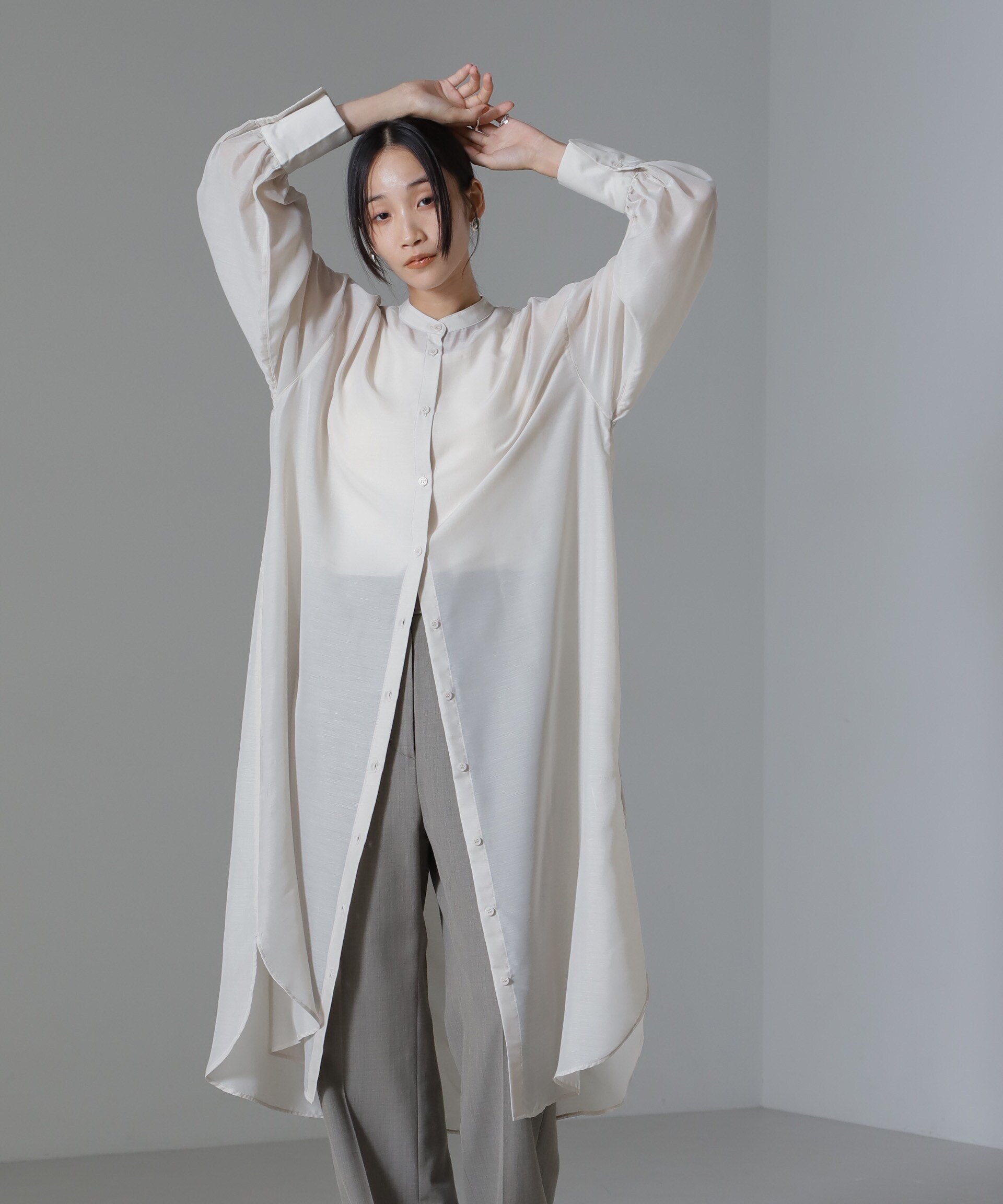 【ナノ ユニバース/nano universe】のシアーマキシシャツワンピース インテリア・キッズ・メンズ・レディースファッション・服の通販 founy(ファニー) 　ファッション　Fashion　レディースファッション　Ladies' Fashion Online　ワンピース　Dress　シャツワンピース　Shirt Dresses　エアリー　Airy　カーディガン　Cardigan　シアー　Sheer　シンプル　Simple　デニム　Denim　羽織　Haori　マキシ　Maxi　ヨーク　Yoke　リラックス　Relax　おすすめ　Recommend　2024年　2024　2024-2025秋冬・A/W　Aw/Autumn/Winter/Fw/Fall/2024-2025　アイボリー7|ID: prp329100004548395 ipo3291000000032566134
