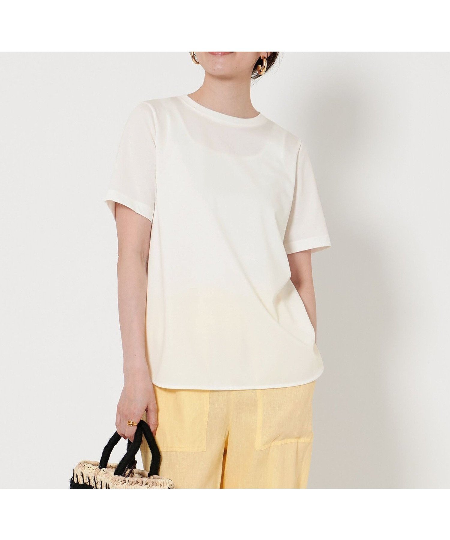 【ユナイテッドアローズ/UNITED ARROWS】のポンチ ショートスリーブ カットソー インテリア・キッズ・メンズ・レディースファッション・服の通販 founy(ファニー) 　ファッション　Fashion　レディースファッション　Fashion for Women　トップス・カットソー　Cut & Sew Tops　カットソー・ベーシックTシャツ　Cut-and-Sewn Tops / Stretch Tees & Basics　インナー　Innerwear　カットソー　Cut and Sewn Top　ショート　Short, Short Length　スリーブ　Sleeve, Long Sleeve / Short Sleeve　人気　Popular, Best Seller　半袖　Short Sleeve, Half Sleeve　ワイド　Wide, Wide Fit　エレガント 上品　Elegant　WHITE|ID: prp329100004548413 ipo3291000000033107865