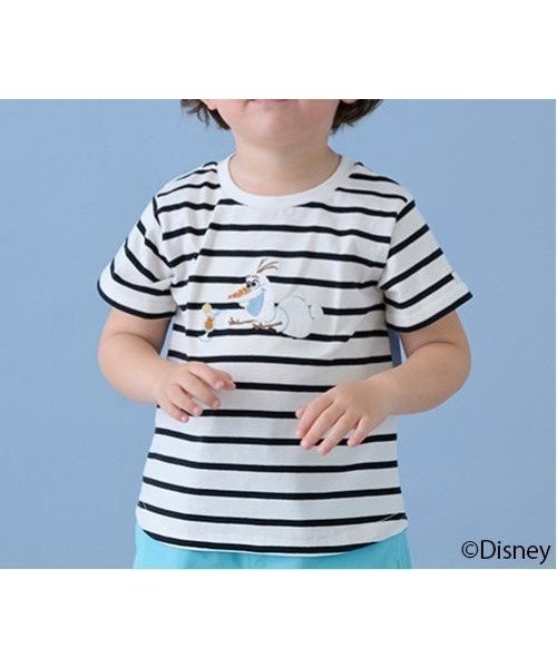 【ナルミヤ オンライン/NARUMIYA ONELINE / KIDS】の【Disney】オラフアップリケTシャツ インテリア・キッズ・メンズ・レディースファッション・服の通販 founy(ファニー) 　ファッション　Fashion　キッズファッション　Fashion for Kids　シンプル　Simple, Minimal　ボトム　Bottoms, Lower Wear　ポケット　Pocket, Pocket Detail　黒|ID: prp329100004548420 ipo3291000000033507457