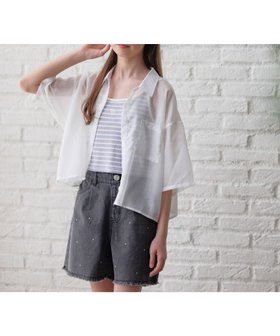 【グローバルワーク/GLOBAL WORK / KIDS】のイージーDRYシアーシャツ半袖/キッズ/452263 人気、トレンドファッション・服の通販 founy(ファニー) ファッション Fashion キッズファッション KIDS クロップド Cropped シンプル Simple 半袖 Short Sleeve |ID:prp329100004548421
