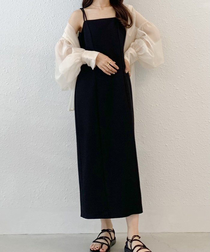 【ジュノア/JUNOAH】のIラインキャミワンピース インテリア・キッズ・メンズ・レディースファッション・服の通販 founy(ファニー) https://founy.com/ ファッション Fashion レディースファッション Ladies' Fashion Online ワンピース Dress キャミワンピース No Sleeve Dresses |ID: prp329100004548422 ipo3291000000032519277