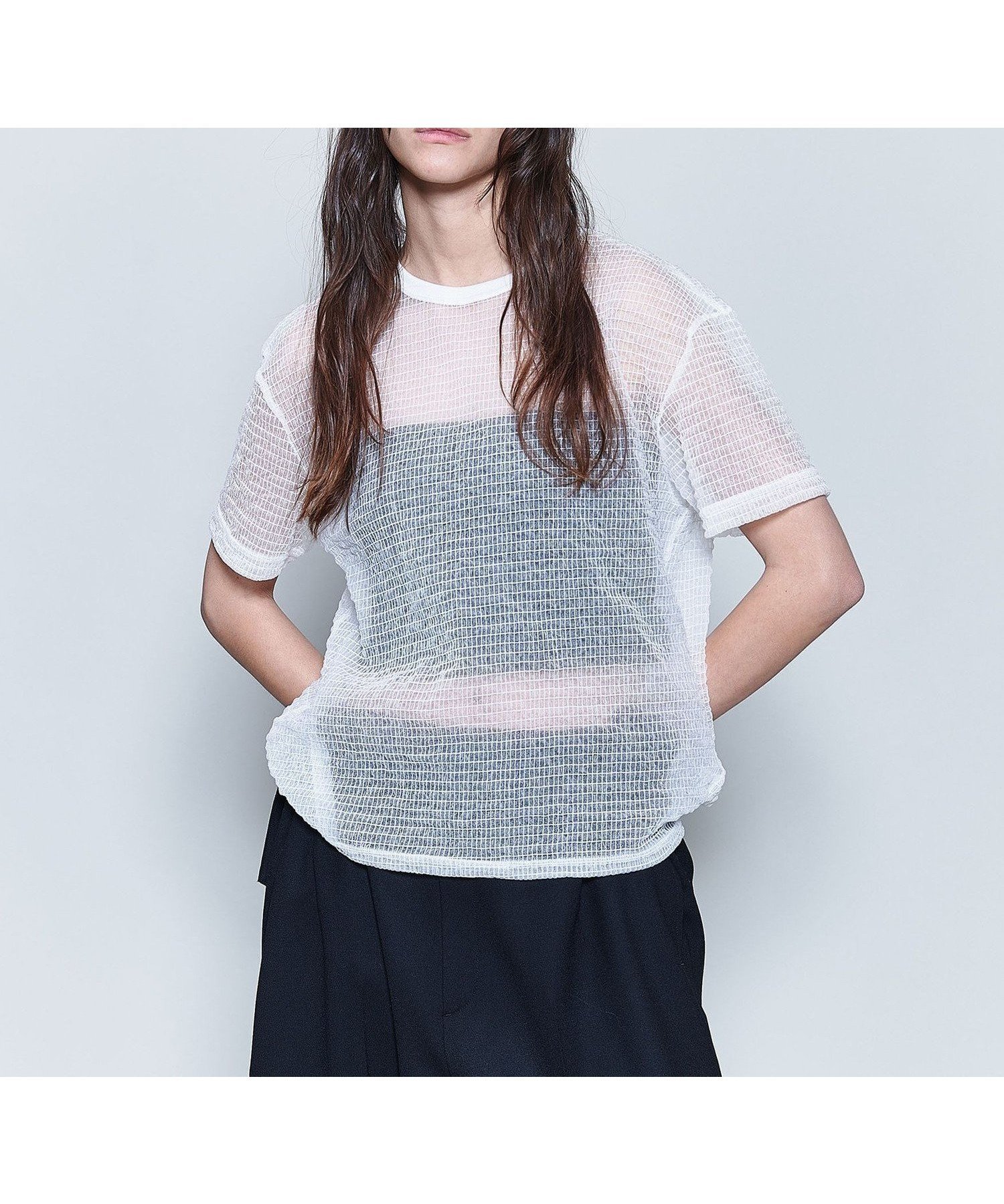 【ビューティ&ユース ユナイテッドアローズ/BEAUTY&YOUTH / UNITED ARROWS】の6(ROKU) シアー シャーリング Tシャツ 人気、トレンドファッション・服の通販 founy(ファニー) 　ファッション　Fashion　レディースファッション　Fashion for Women　トップス・カットソー　Cut & Sew Tops　シャツ・ブラウス・オフィスカジュアル　Elegant Blouses & Button-Ups　ロングTシャツ・Tシャツ　Longline T-Shirts & Tees　インナー　Innerwear　シアー　Sheer, See-Through　シャーリング　Shirring, Ruched　夏　Summer　 other-1|ID: prp329100004548460 ipo3291000000032721556