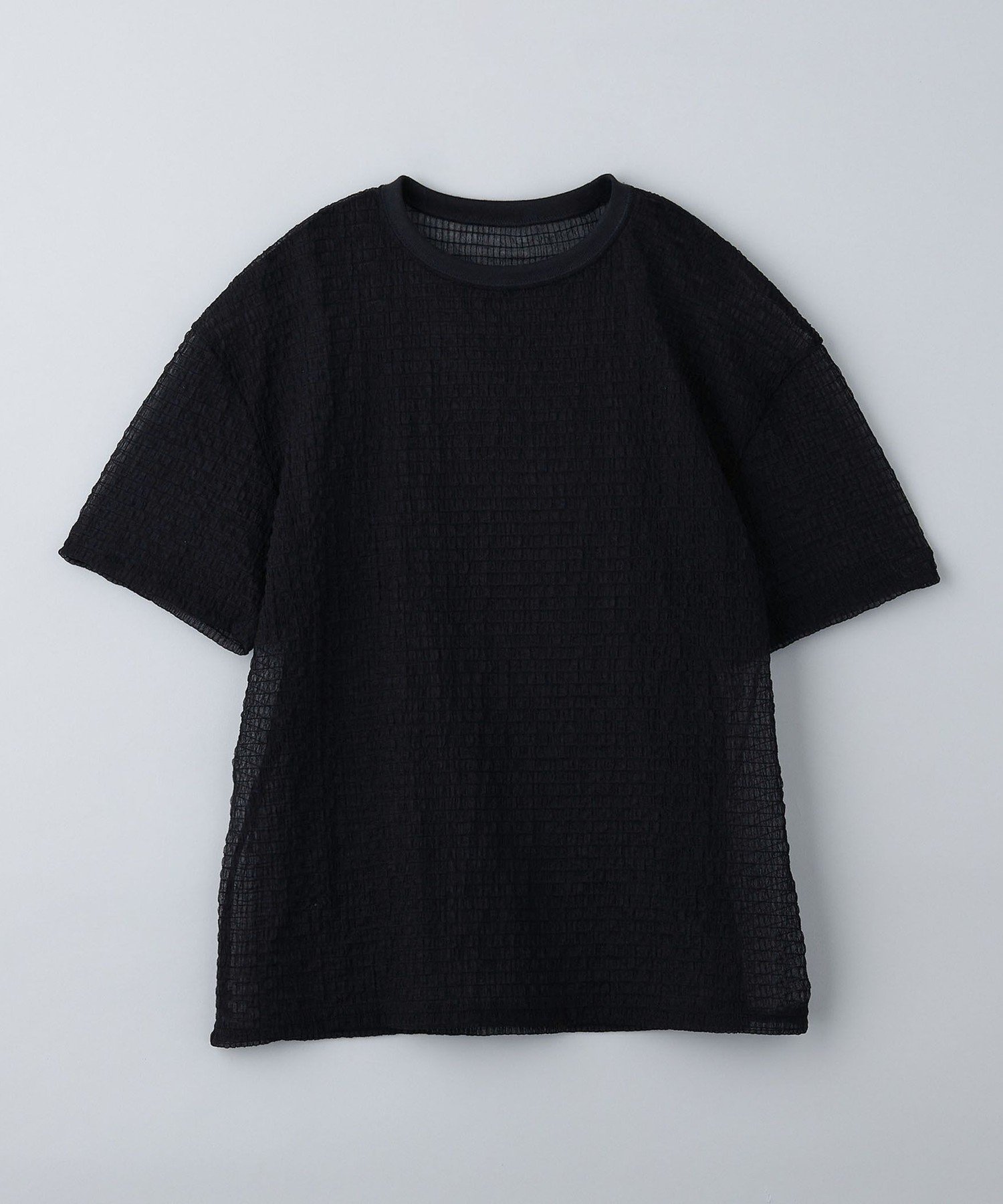 【ビューティ&ユース ユナイテッドアローズ/BEAUTY&YOUTH / UNITED ARROWS】の6(ROKU) シアー シャーリング Tシャツ インテリア・キッズ・メンズ・レディースファッション・服の通販 founy(ファニー) 　ファッション　Fashion　レディースファッション　Fashion for Women　トップス・カットソー　Cut & Sew Tops　シャツ・ブラウス・オフィスカジュアル　Elegant Blouses & Button-Ups　ロングTシャツ・Tシャツ　Longline T-Shirts & Tees　インナー　Innerwear　シアー　Sheer, See-Through　シャーリング　Shirring, Ruched　夏　Summer　BLACK|ID: prp329100004548460 ipo3291000000032721558