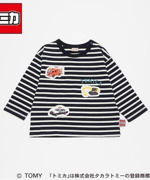【その他のブランド/Other】の【TOMICA】ボーダーアップリケ長袖Tシャツ インテリア・キッズ・メンズ・レディースファッション・服の通販 founy(ファニー) https://founy.com/ ファッション Fashion キッズファッション KIDS おすすめ Recommend インナー Inner ベーシック Basic ボーダー Border ポケット Pocket 春 Spring 秋 Autumn/Fall 長袖 Long Sleeve |ID: prp329100004548484 ipo3291000000032144269