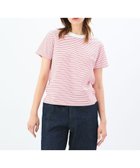 【ビショップ/Bshop】のクルーネック半袖Tシャツ WOMEN 人気、トレンドファッション・服の通販 founy(ファニー) ファッション Fashion レディースファッション Fashion for Women トップス・カットソー Cut & Sew Tops シャツ・ブラウス・オフィスカジュアル Elegant Blouses & Button-Ups ロングTシャツ・Tシャツ Longline T-Shirts & Tees ストレッチ Stretch, Stretchy Fabric フィット Fit, Slim Fit ボーダー Border, Stripe レギュラー Regular, Standard Fit 半袖 Short Sleeve, Half Sleeve thumbnail RED系1|ID: prp329100004548500 ipo3291000000032741413