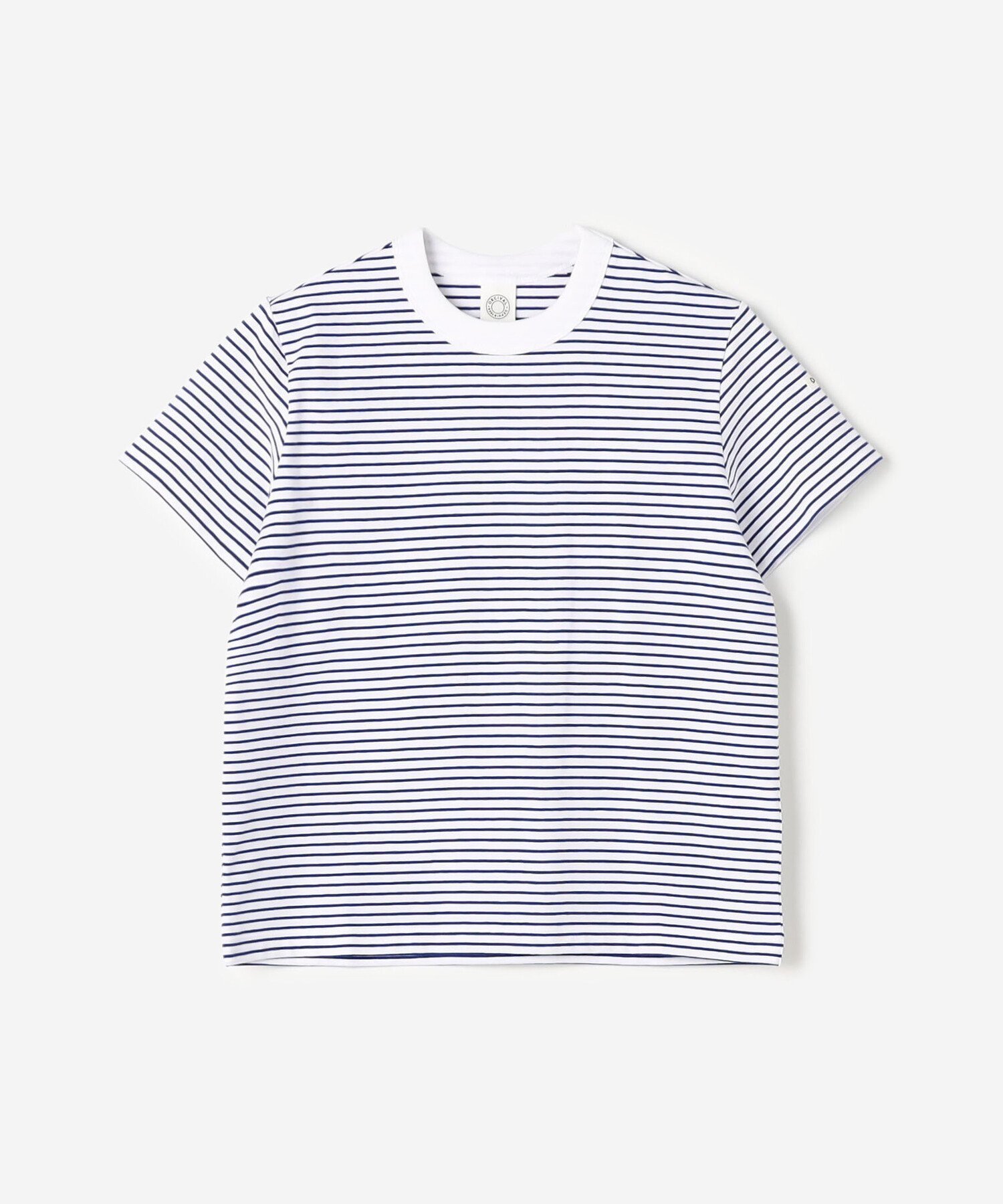 【ビショップ/Bshop】のクルーネック半袖Tシャツ WOMEN インテリア・キッズ・メンズ・レディースファッション・服の通販 founy(ファニー) 　ファッション　Fashion　レディースファッション　Fashion for Women　トップス・カットソー　Cut & Sew Tops　シャツ・ブラウス・オフィスカジュアル　Elegant Blouses & Button-Ups　ロングTシャツ・Tシャツ　Longline T-Shirts & Tees　ストレッチ　Stretch, Stretchy Fabric　フィット　Fit, Slim Fit　ボーダー　Border, Stripe　レギュラー　Regular, Standard Fit　半袖　Short Sleeve, Half Sleeve　NAVY系1|ID: prp329100004548500 ipo3291000000032741416
