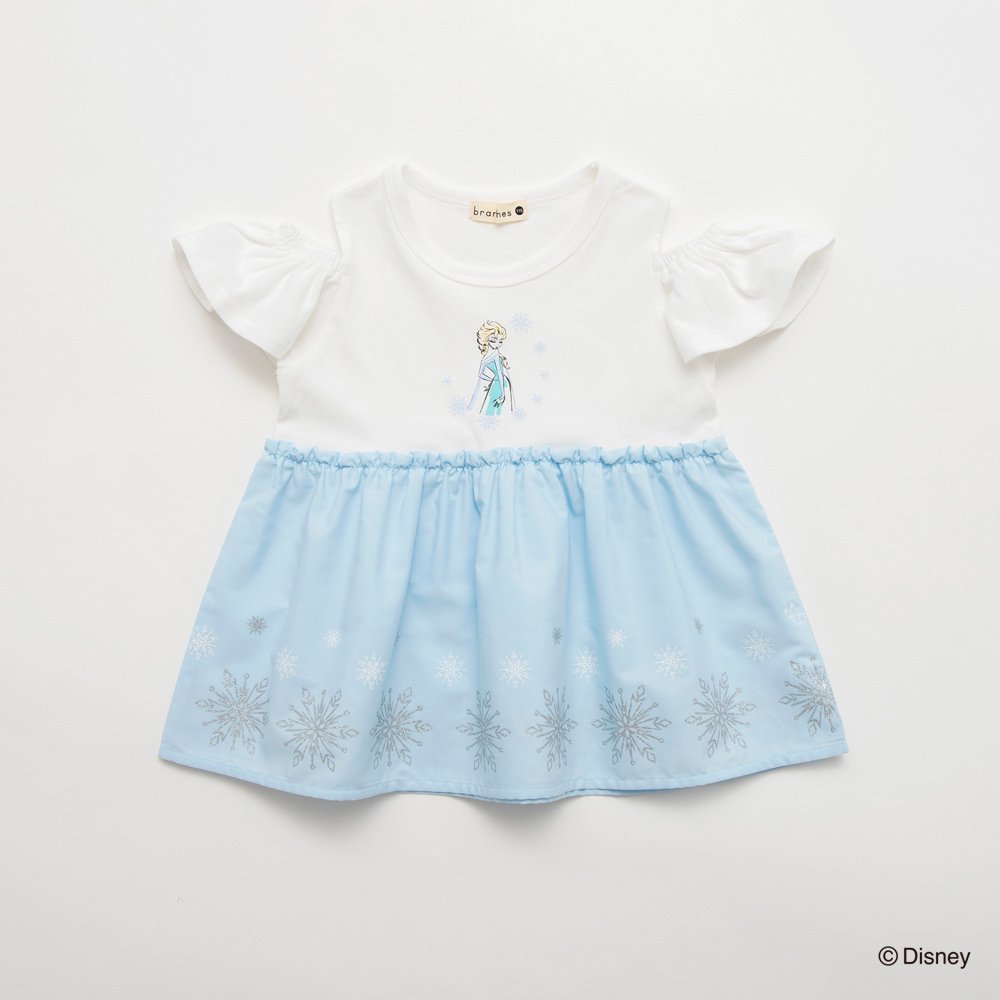 【ブランシェス/branshes / KIDS】の【DisneyCollection/ディズニーコレクション】肩あき半袖チュニック インテリア・キッズ・メンズ・レディースファッション・服の通販 founy(ファニー) 　ファッション　Fashion　キッズファッション　KIDS Children’s Clothing　ガーリー　Girly　キャラクター　Character　ギフト プレゼント　Gift Present　グリッター　Glitter　コレクション　Collection　チュニック　Tunic　マーメイド　Mermaid　ラベンダー　Lavender　半袖　Short Sleeve　サックス|ID: prp329100004548531 ipo3291000000032655412