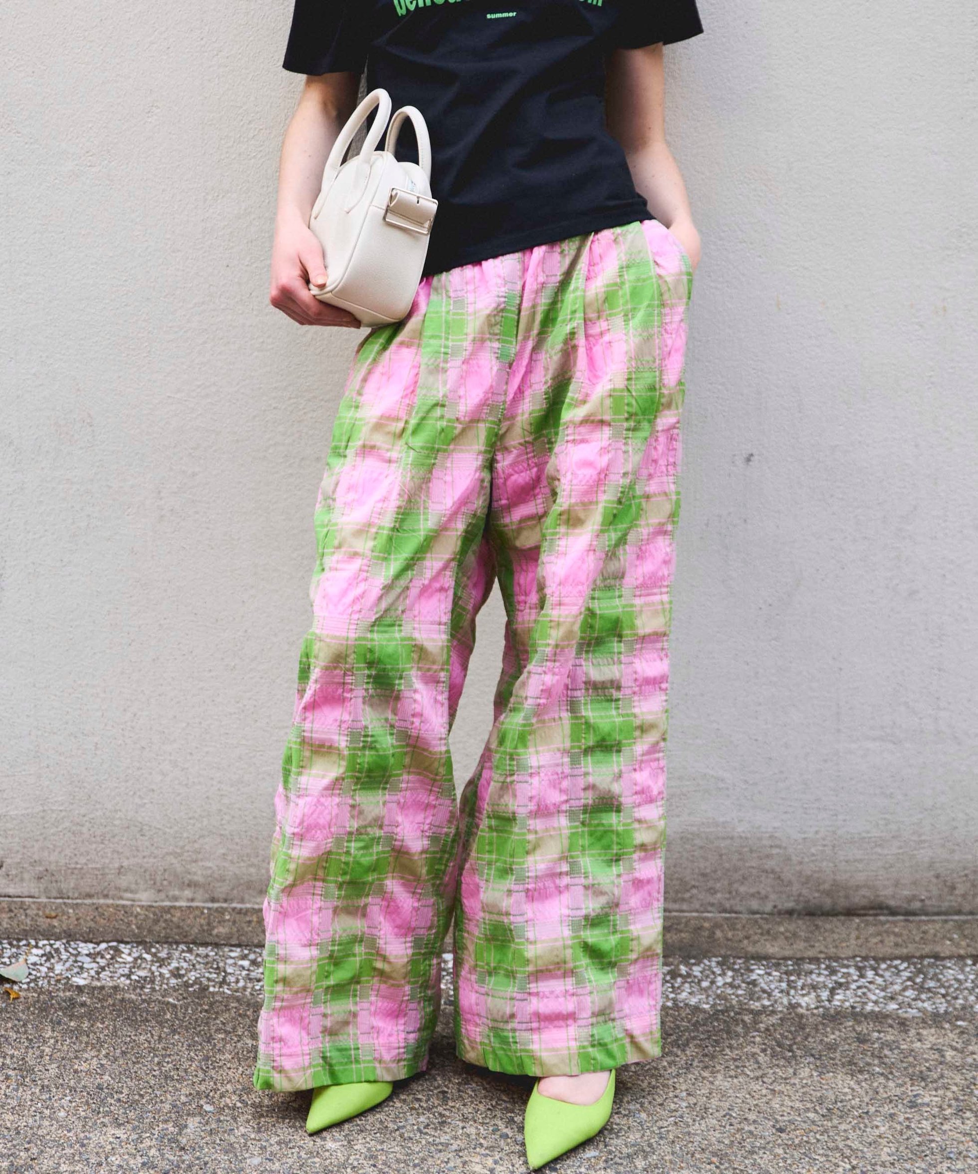 【メゾンスペシャル/MAISON SPECIAL】のMulti Plaid Easy Pants インテリア・キッズ・メンズ・レディースファッション・服の通販 founy(ファニー) 　ファッション　Fashion　レディースファッション　WOMEN　パンツ　Pants　インナー　Inner　チェック　Check　ラップ　Wrap　リラックス　Relax　ワイド　Wide　夏　Summer　PNK|ID: prp329100004548561 ipo3291000000032328567